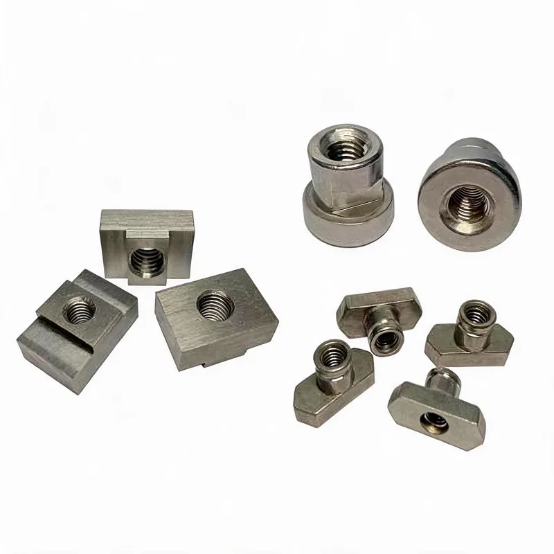 Rail nuts and small mounting hardware that should be counted during clamp receiving inspection