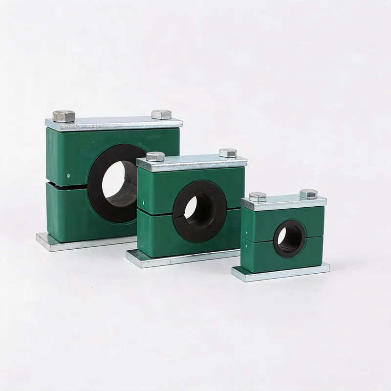 WQL·G30 shockproof plastic pipe clamp size range — ø16–108 mm comparison — DIN 3015-1