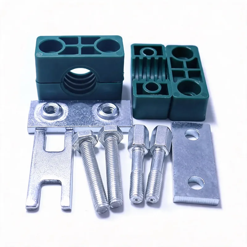 WQH stacking pipe clamp — exploded view: body, bolt, nut, stacking