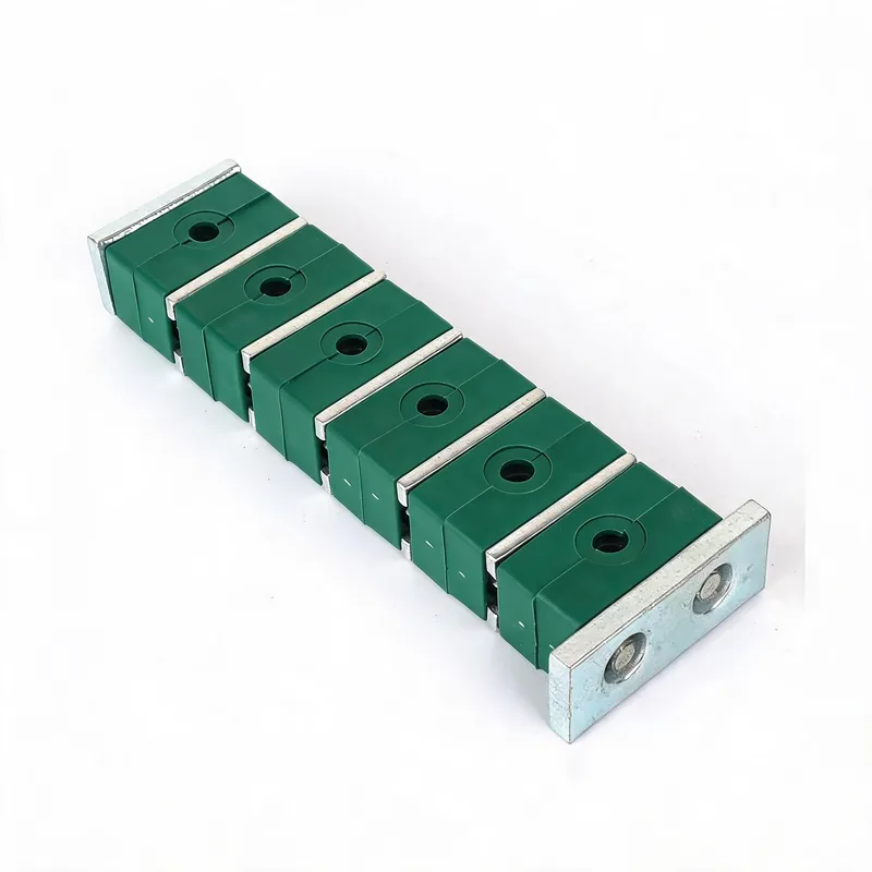 WQH multi-layer stacking pipe clamp size range — ø14–108 mm comparison — DIN 3015-2