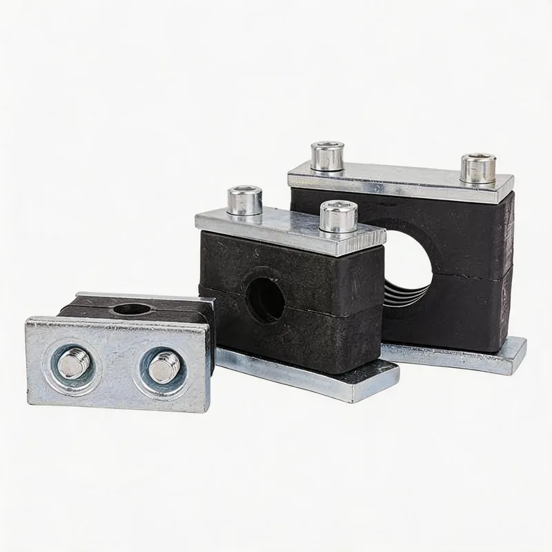 WQH inner-hex single nylon pipe clamp size range — ø14–108 mm comparison — DIN 3015-2