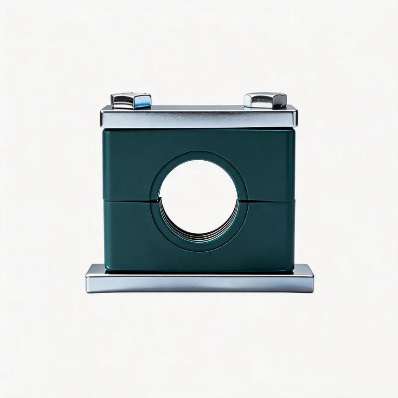 WQH outer-hex single plastic pipe clamp — WeiQue plastic body — DIN 3015-2, ø14–108 mm