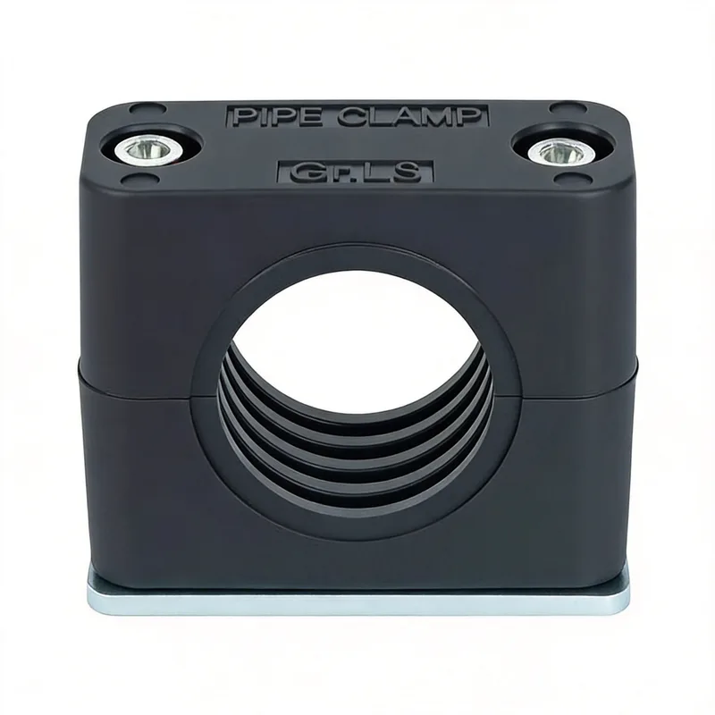 Abrazadera de nylon DIN 3015-1 con base soldada para soportes fijos de torre eólica