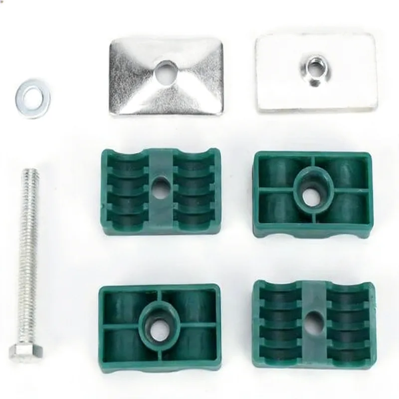 WQL stacking washer pipe clamp — exploded view: body, bolt, nut, stacking washer