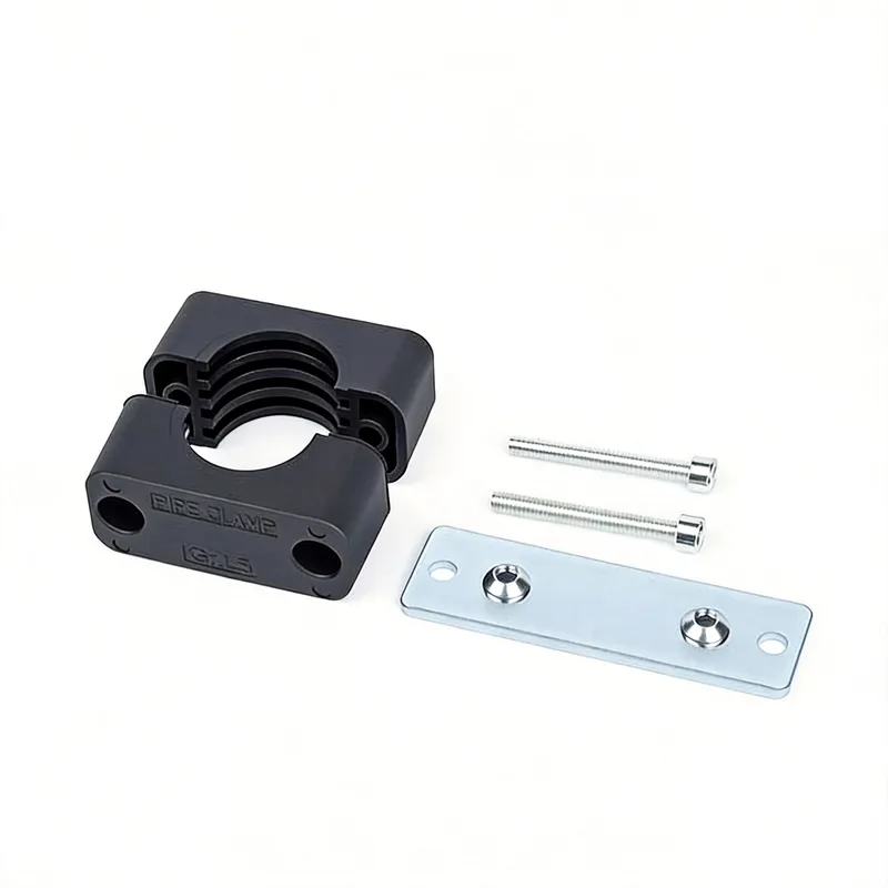 WQL·G5 pipe clamp — exploded view: body, bolt, nut, long welded base