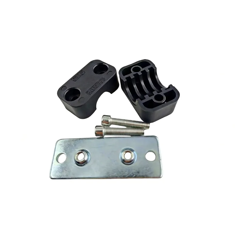 WQL·G5 pipe clamp — exploded view: body, bolt, nut, long welded base