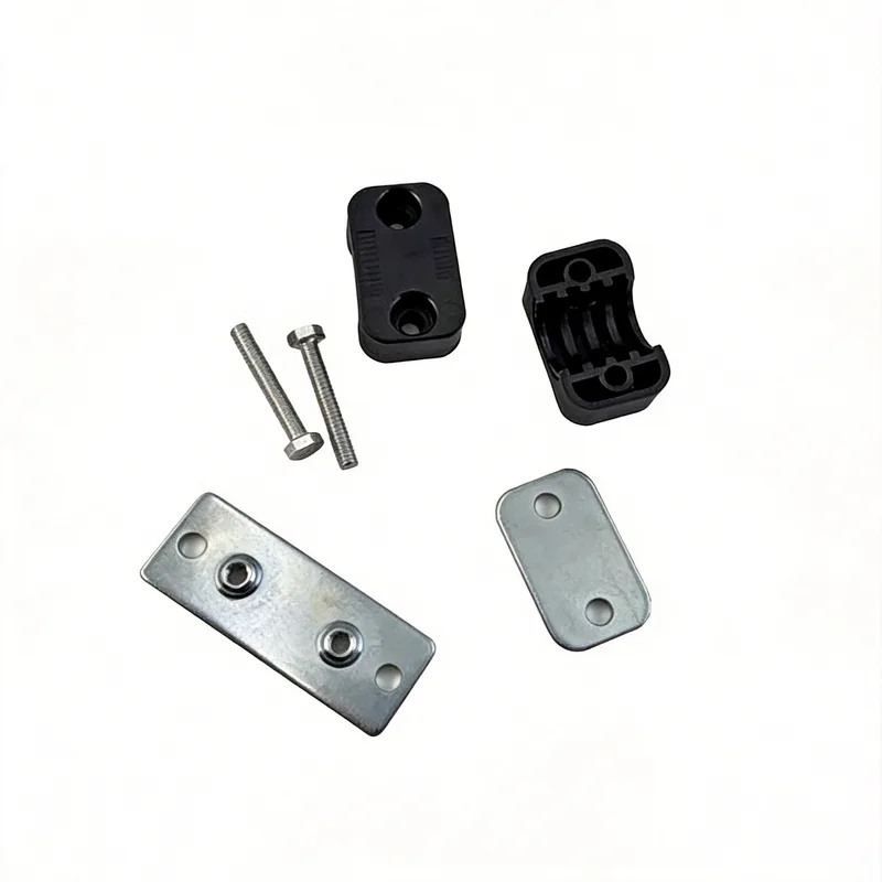 WQL·G6 pipe clamp — exploded view: body, bolt, nut, long welded base