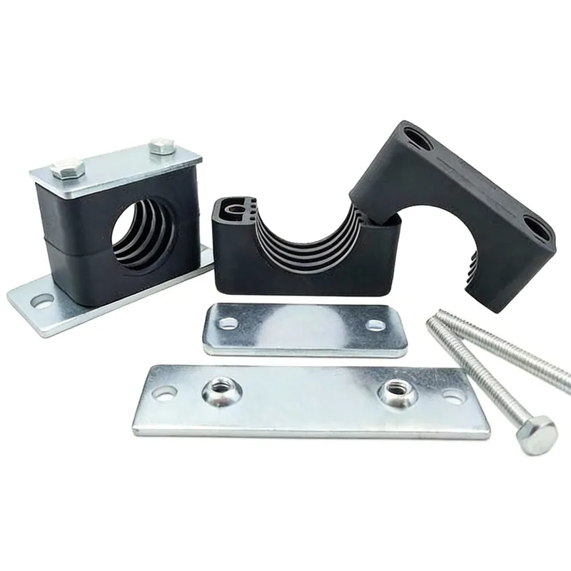 WQL·G6 pipe clamp — exploded view: body, bolt, nut, long welded base