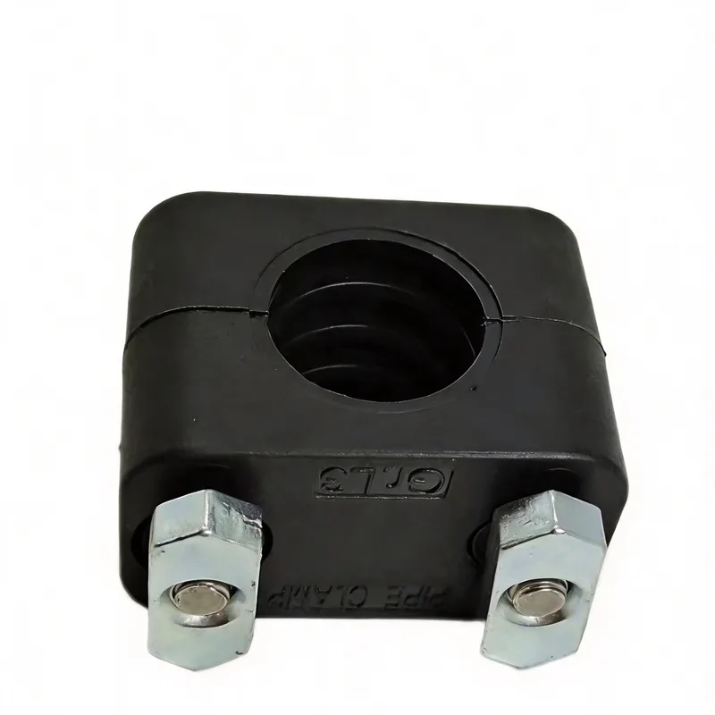 WQL·G10 pipe clamp — angled view, nylon body — DIN 3015-1, ø6–108 mm