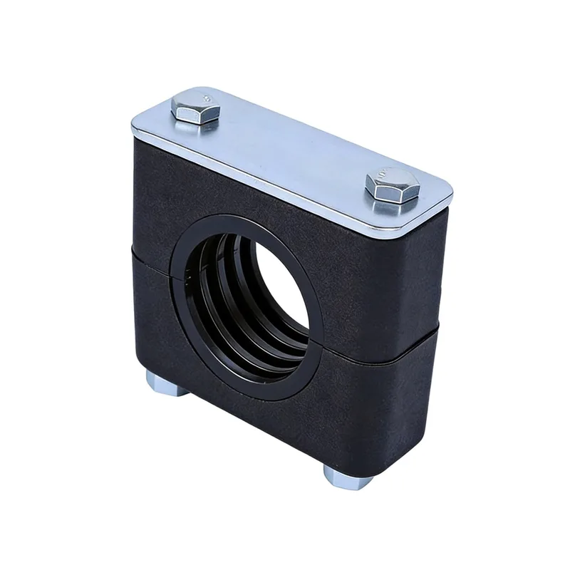 WQL·G12 pipe clamp — angled view, nylon body — DIN 3015-1, ø6–108 mm