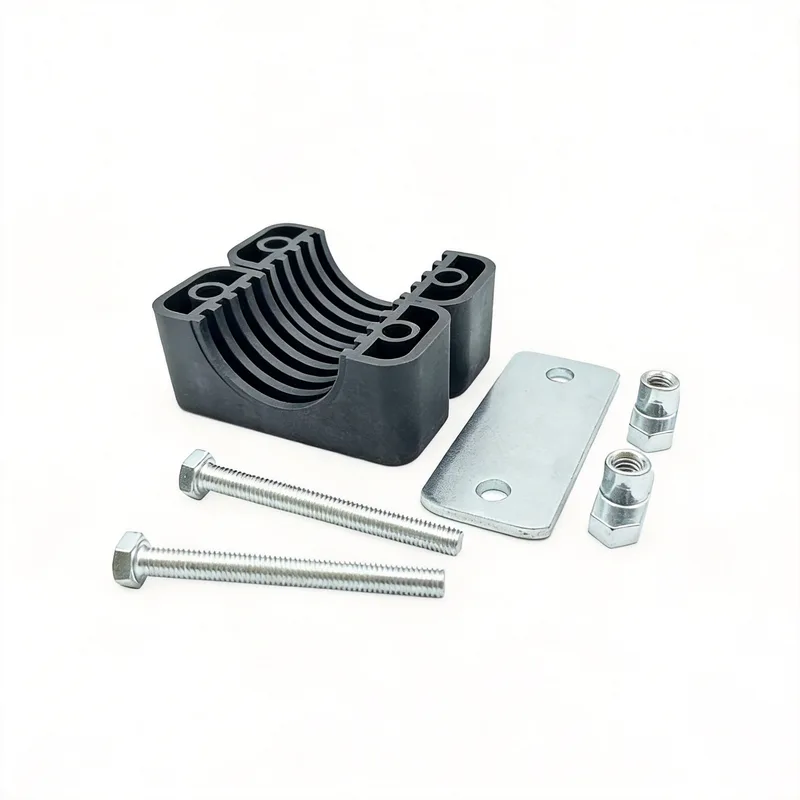 WQL·G12 pipe clamp — exploded view: body, bolt, nut, rail-nut