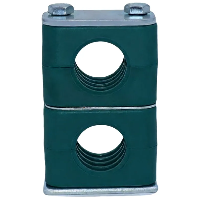 WQL outer-hex stacking plastic pipe clamp — WeiQue plastic body — DIN 3015-1, ø6–108 mm