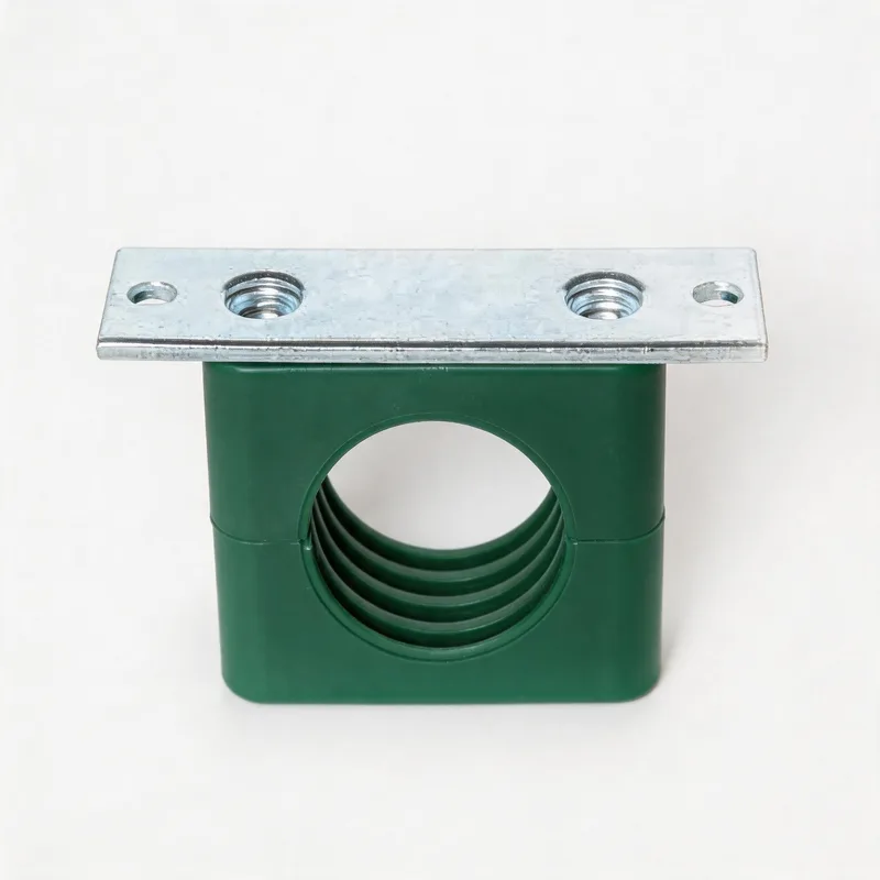 WQL·G5 pipe clamp — angled view, plastic body — DIN 3015-1, ø6–108 mm