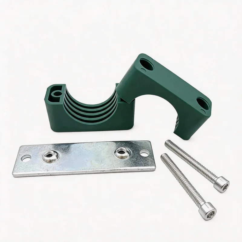 WQL·G5 pipe clamp — exploded view: body, bolt, nut, long welded base