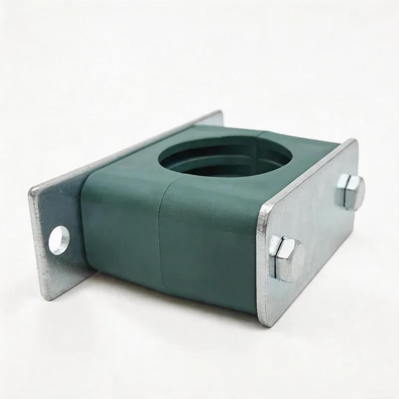 WQL·G6 pipe clamp — angled view, plastic body — DIN 3015-1, ø6–108 mm