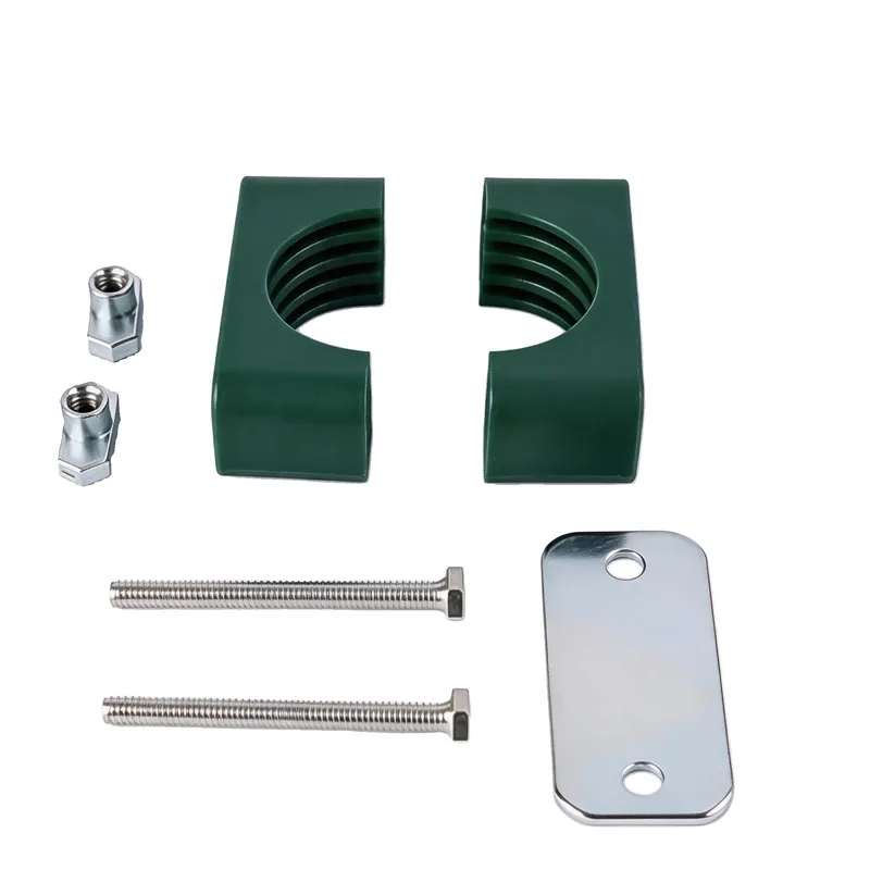 WQL·G12 pipe clamp — exploded view: body, bolt, nut, rail-nut