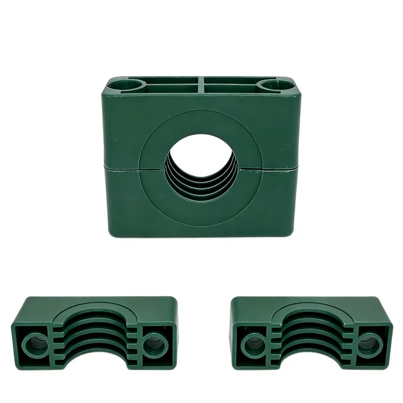 WQL light plastic clamp body — angled view, plastic — DIN 3015-1, ø6–108 mm