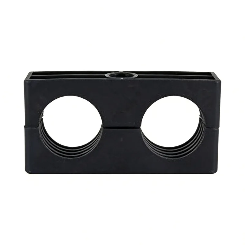 WQL/WQT light twin-hole nylon pipe clamp — WeiQue nylon body — DIN 3015-1, ø6–108 mm