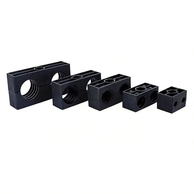 WQL/WQT light twin-hole nylon pipe clamp size range — ø6–108 mm comparison — DIN 3015-1
