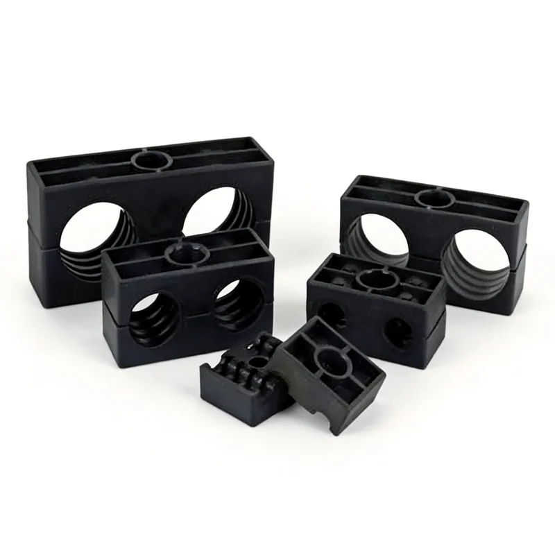 WQL/WQT light twin-hole nylon pipe clamp size range — ø6–108 mm comparison — DIN 3015-1