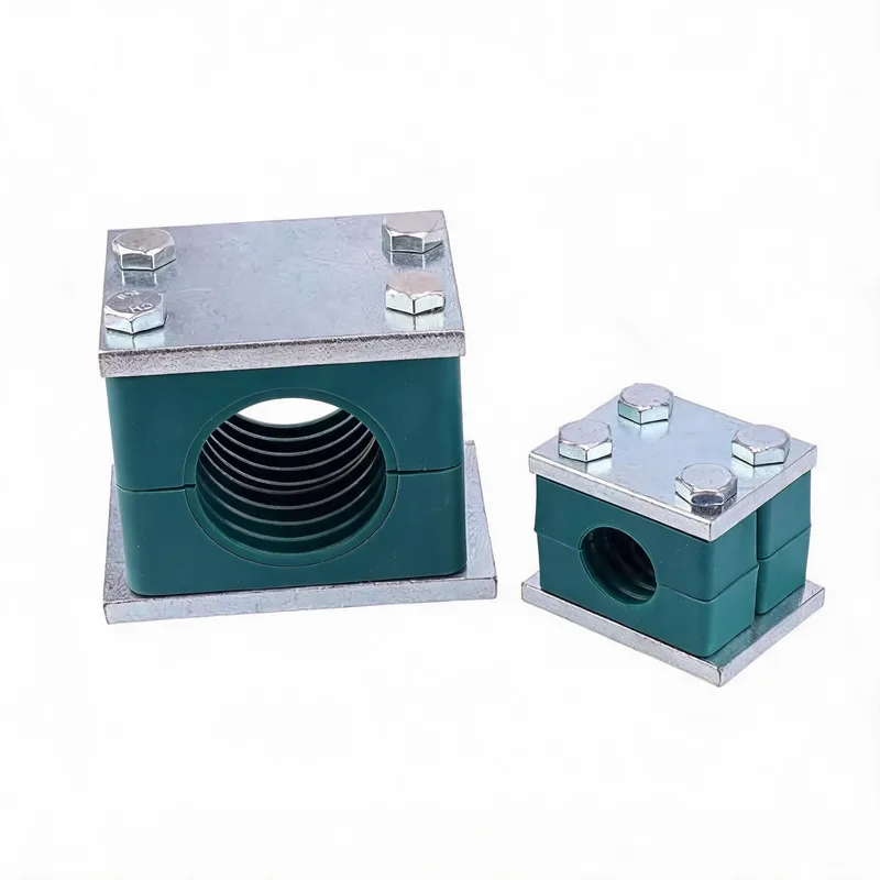 WQH reinforced single pipe clamp size range — ø14–108 mm comparison — DIN 3015-2