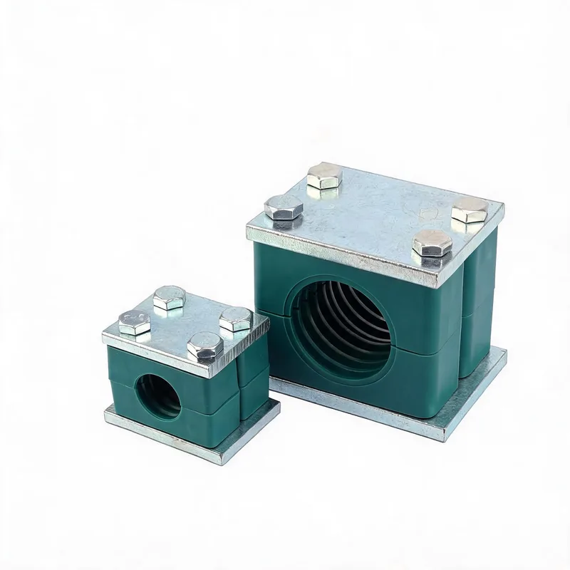 WQH reinforced single pipe clamp size range — ø14–108 mm comparison — DIN 3015-2