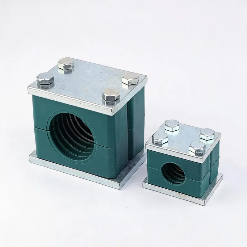 WQH reinforced single pipe clamp size range — ø14–108 mm comparison — DIN 3015-2