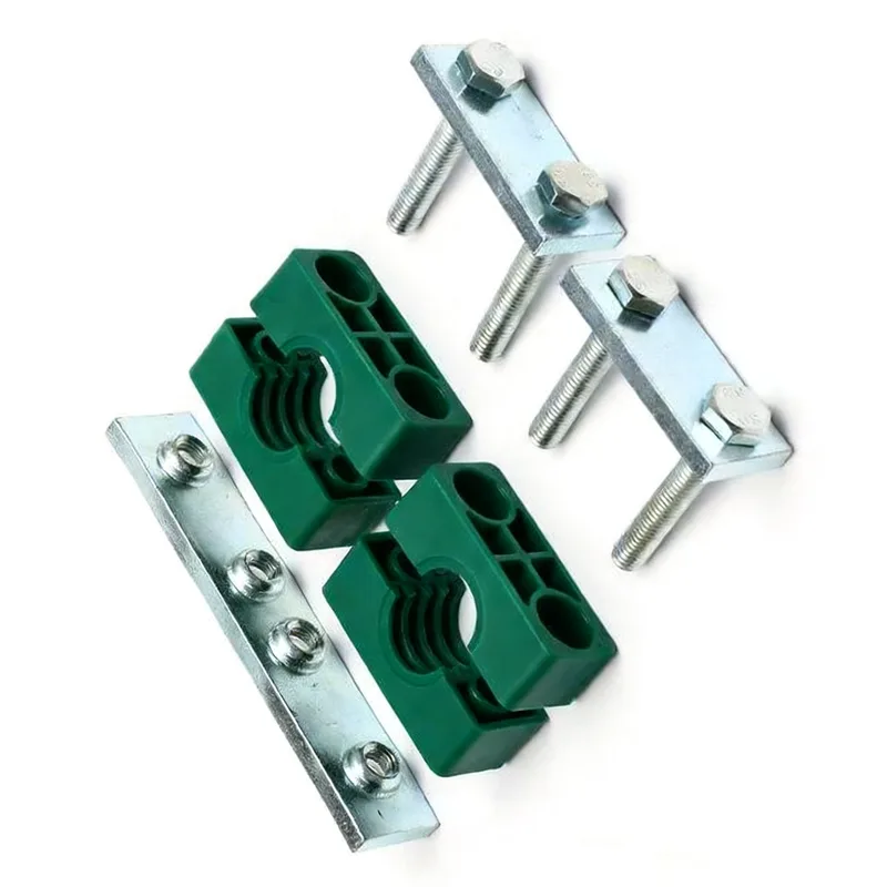 WQT heavy twin coupling pipe clamp — exploded view: body, bolt, nut, twin coupling